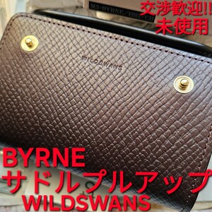 新品!交渉可!バーン,WILDSWANS,サドルプルアップ,型押し,サドル,saddle,ワイルドスワンズ,財布,小銭,カード,札,レザー,小物,革,チョコ,茶