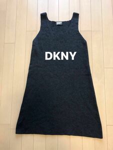 DKNY チュニック　ニットチュニック　Aラインチュニック　ノースリーブチュニック　used 着丈82 身幅36cm 