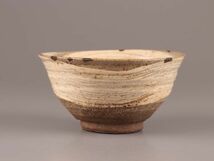 古美術 朝鮮古陶磁器 李朝 刷毛目 茶碗 時代物 極上品 初だし品 C4728_画像5