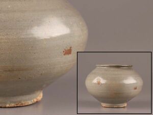 古美術 朝鮮古陶磁器 李朝 壷 時代物 極上品 初だし品 C4785