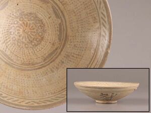 古美術 朝鮮古陶磁器 李朝 高麗 三島 皿 時代物 極上品 初だし品 C4782