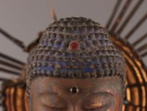 仏教美術 時代木彫 阿弥陀如来 仏像 時代物 極上品 初だし品 C4896_画像4