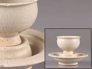  China old . Tang thing Song fee white porcelain sake cup cup pcs era thing finest quality goods the first soup goods C5244