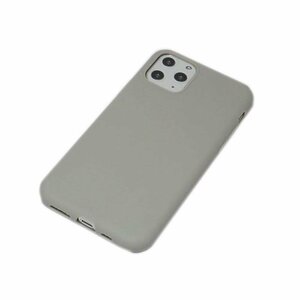 iPhone 11 Pro Max 11 プロ マックス シンプル 無地 TPU 非光沢 マット アイフォン アイホン ケース カバー ライトグレー 淡灰色