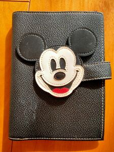 長財布 ウォレット 黒 ブラック 二つ折り ディズニー ミッキーマウス Disney 定期入れ カード入れ カードケース 診察券 