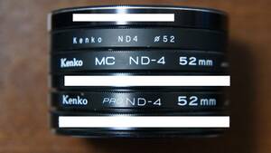 [52mm] Kenko (MC/PRO) ND4 減光フィルター 380円/枚