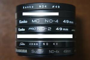 [49mm] Kenko Toshiba等 ND2 ND4 減光フィルター 480円/枚