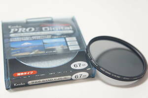 ★良品★[67mm] Kenko PRO1D WIDE BAND C-PL (W) 円偏光フィルター ケース付