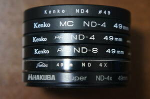 [49mm] Kenko Toshiba等 ND4 ND8 減光フィルター 480円/枚