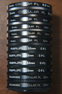 [52mm] Kenko HAKUBA サーキュラー PL C-PL / marumi C-P.L 円偏光フィルター 580円/枚