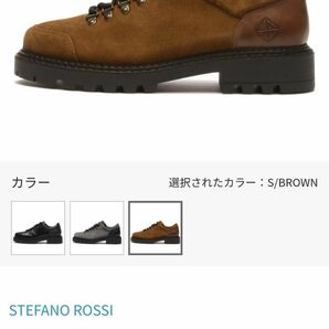 新品未使用 STEFANO ROSSI ステファノロッシ NUBI HIKE LO ヌビ ハイク ロー BROWN