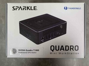 【美品】SPARKLE QUADRO MINI WORKSTATION-T1000/Thunderbolt 3 接続 NVIDIA Quadro T1000/ワークステーション用外部 GPU ボックス 【送料