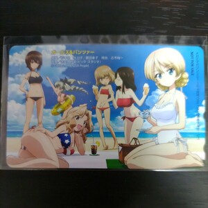  Girls&Panzer telephone card B unused goods electric shock G's telephone card 