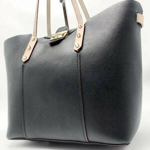 1円【未使用級 入手困難品】定価10万 FURLA フルラ トートバッグ ビジネスバッグ ブリーフケース A4 2way レザー　メンズ レディース 黒