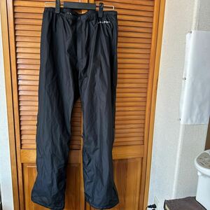 mont-bell トレントフライヤーパンツ メンズL ゴアテックス ナイロンパンツ レインウェア ブラック レイン モンベル GORE-TEX 雨具 中古