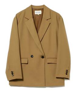 Ray BEAMS Ray Beams back gya The -2 button double jacket Voxy Silhouette feather woven Camel size 0