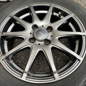 アルミホイール 15インチ 5.5J 4穴 4本セット スタッドレスタイヤ付き 175/65R15 PCD100 ダンロップ WINTER MAX WM01 オフセット42 中古の画像4