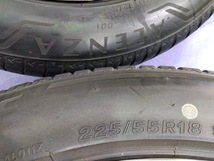 人気☆ブラ＆ポリ色☆フォレスター アルファード デリカD5 アウトランダー エルグランド【富山】夏 225/55R18 中古4本 PCD114.3 +45_画像6