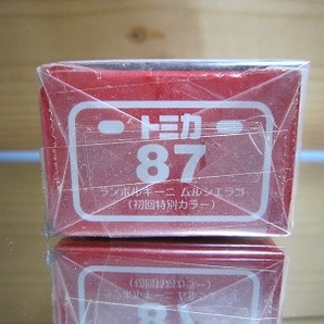 295 絶版・希少 初回特別カラー TOMYトミカ No 87 ランボルギーニ ムルシエラゴ 2003～2004 新車シール付の画像5