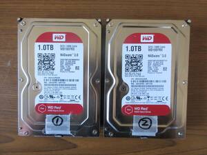 【ジャンク】Western Digital WD Red WD10EFRX 1TB 2個セット