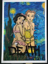 世界限定100枚 DEATH NYC アートポスター 18 美女と野獣 ベル 白雪姫 ディズニープリンセス Disney ゴッホ 星月夜 ポップアート_画像2