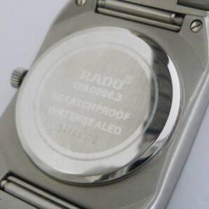 62096◆RADO/ラドー jubile/ジュビリー 129.0266.3 4Pダイヤ 電池式/クォーツ 腕時計 黒文字盤 ゴールド×シルバー/金×銀色 デイト 3針◆の画像5