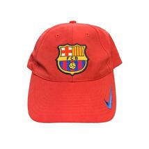 231028BRB148● 00'S NIKE CAP ナイキ ギャップ　ローキャップ FCバルセロナ バルセロナ サッカー スポーツ 帽子_画像2