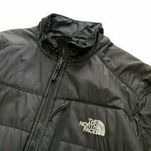 240308KMP9● THE NORTH FACE (M) ダウンジャケット ノースフェイス ジップアップジャケット ブラック ナイロンジャケット_画像2