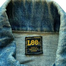 240312PSN61● 1980'S Lee Denim リー デニムジャケット ヴィンテージ デニム ジージャン ジャケット ボタン 古着 Gジャン_画像3