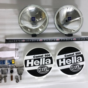 ￥送料一律￥2個セット ヘラー コメット 500 クリア スポット 正規品 検）hella マーシャル シビエ ルーカス ピア PIAA CIBIE 角 凸 当時の画像3