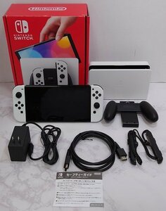 ■【中古】任天堂◆ニンテンドースイッチ 有機ELモデル 本体◆Nintendo Switch Joy-Con(L)/(R) ホワイト◆ -32-