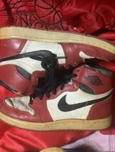 1985年韓国製 ナイキ・エアジョーダン1 シカゴ　US6.5 24.5cm オリジナル ヴィンテージ ビンテージNIKE AIR JORDAN1 ORIGINAL VINTAGE_画像3