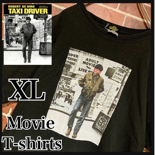 【激レア】TAXI DRAIVER★タクシードライバー★映画ジャケット★プリント☆ムービーTシャツ★ロバート・デニーロ★古着★XL