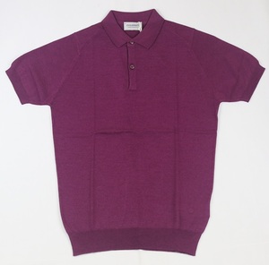 新品 John Smedley　ジョンスメドレー 最高級シーアイランドコットン・メリノウール　 XXLサイズ ポロシャツ ROYAL PURPLE