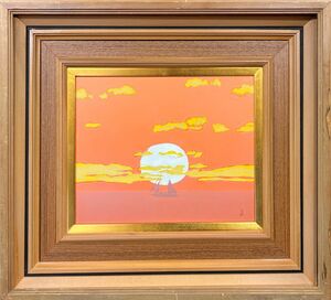 Art hand Auction 【FCP】真作保証 鎮西直秀 油彩画3号 ｢A sunset｣現代洋画精鋭選抜展審査員, 絵画, 油彩, 自然, 風景画