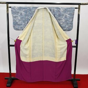 小紋 着物 袷 源氏 風景 都 身丈153cm 裄丈62cm ★ kb-5670 桜庭呉服店の画像9