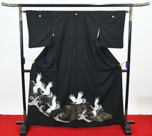 黒留袖 結婚式 舞鶴 身丈159cm 裄丈65cm ★着物 e-921 桜庭呉服店_画像1