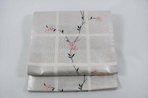 袋名古屋帯 六通柄 花 帯丈350cm ★着物屋 ne-8225 桜庭呉服店