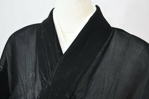 小紋 着物 薄物 シック 夏着物 銀糸 身丈154cm 裄丈 64.5cm ★ kb-5681 桜庭呉服店