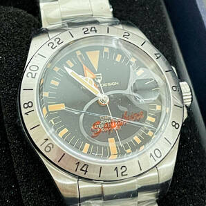 【腕時計 未使用 新品】PAGANI DESIGN 自動巻き エクスプローラーⅡ オマージュ PD-1693 42mm メンズ 自動巻 GMT 黒文字盤 オレンジ針の画像2