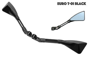 バックミラー EURO-T01（黒）YAMAHA SR400 500 送料無料