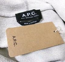 新品★A.P.C★アーペーセー★スウェット パーカー★グレー XS★ロゴ コットン100%★フーディー_画像5