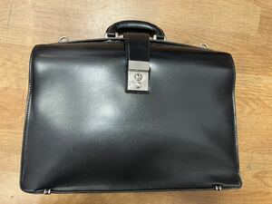 青木鞄 ラゲージアオキ1894 ダレスバッグ ジーニアス №2558 ブラック　Luggage AOKI 1894　Genius　中古品　黒