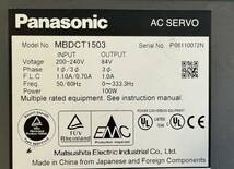 ACサーボ ACSD-15 Panasonic パナソニック AC SERVO MBDCT1503(2個)(Made in Japan)_画像7