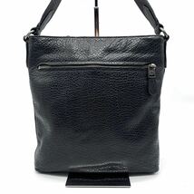 1円【極上】COACH コーチ ショルダーバッグ トート ストライプ メンズ 編み込み ロゴ型押し 斜め掛け クロスボディ レザー 本革 ブラック _画像3