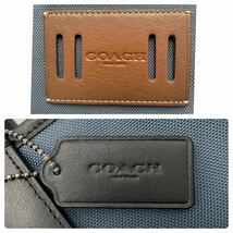 1円【高級】COACH コーチ トートバッグ 肩掛け A4サイズ収納 ハンド ビジネス メンズ レディース レザー 大容量 ブラック ネイビー 紺色_画像8