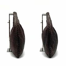 1円【最高級】BOTTEGA VENETA ボッテガヴェネタ ハンドバッグ トート ホーボー イントレチャート レザー 本革 肩掛け レディース ブラウン_画像4