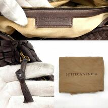 1円【最高級】BOTTEGA VENETA ボッテガヴェネタ ハンドバッグ トート ホーボー イントレチャート レザー 本革 肩掛け レディース ブラウン_画像9