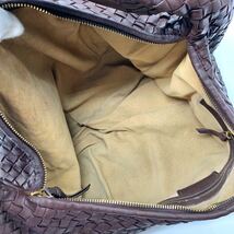 1円【最高級】BOTTEGA VENETA ボッテガヴェネタ ハンドバッグ トート ホーボー イントレチャート レザー 本革 肩掛け レディース ブラウン_画像8