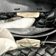 1円【最高級】BOTTEGA VENETA ボッテガヴェネタ カバ GM トートバッグ ハンド ポーチ付き イントレチャート レザー 本革 ブラック 大容量_画像10